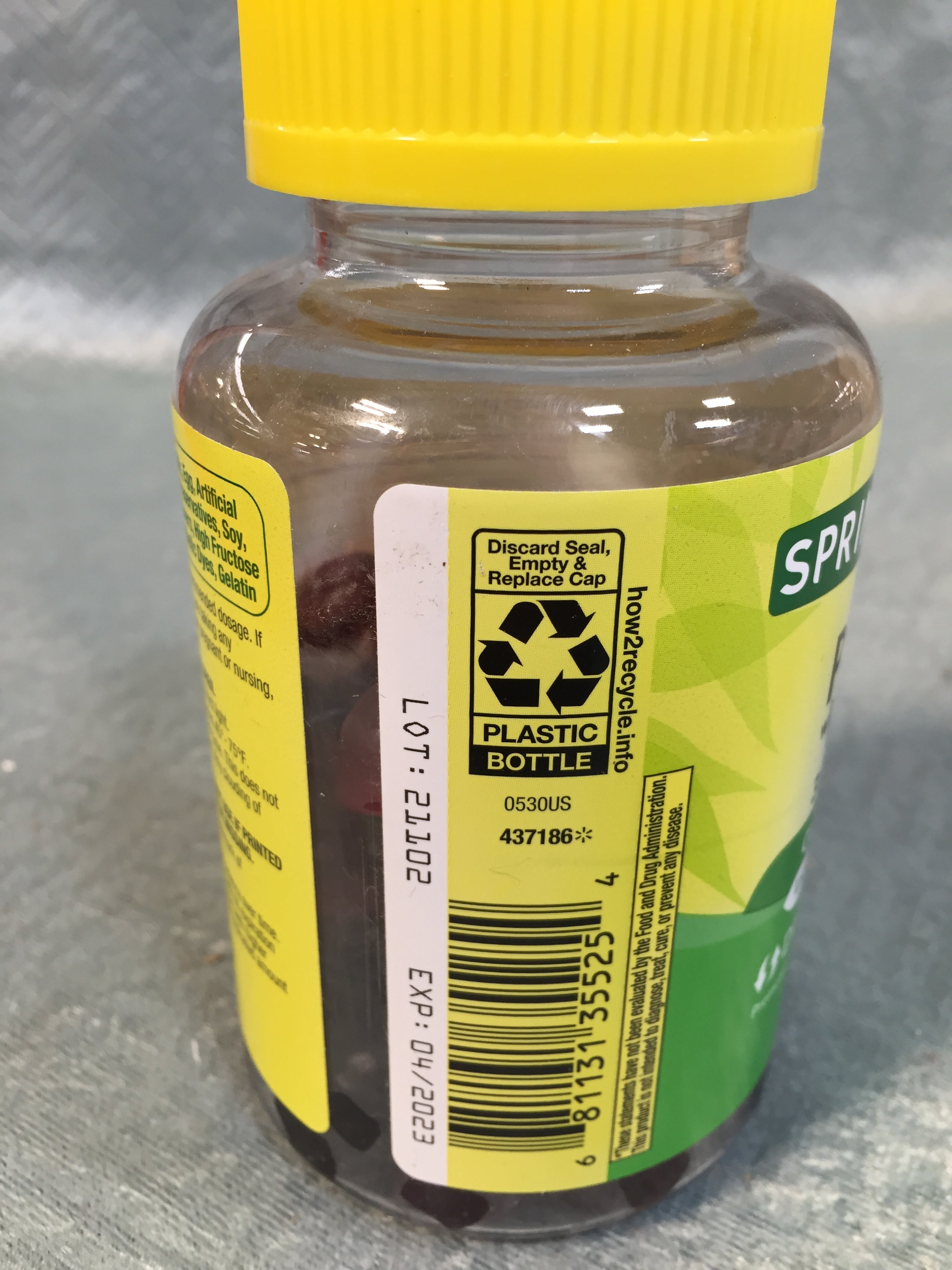 Spring Valley Adult Gummy Probiotic 3 Billion & Prebiotic, Fruit, 60 Gummies (7592945549550)